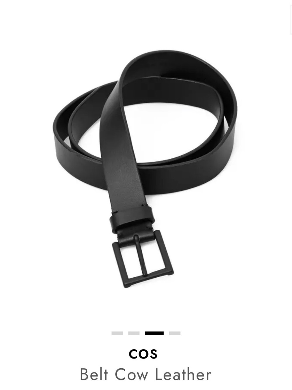 COS Black Leather Belt
